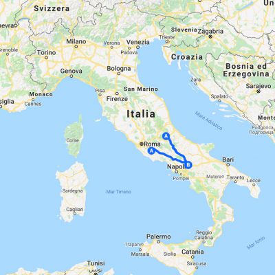 Tratta da Lazio, Abruzzo alla Campania e viceversa